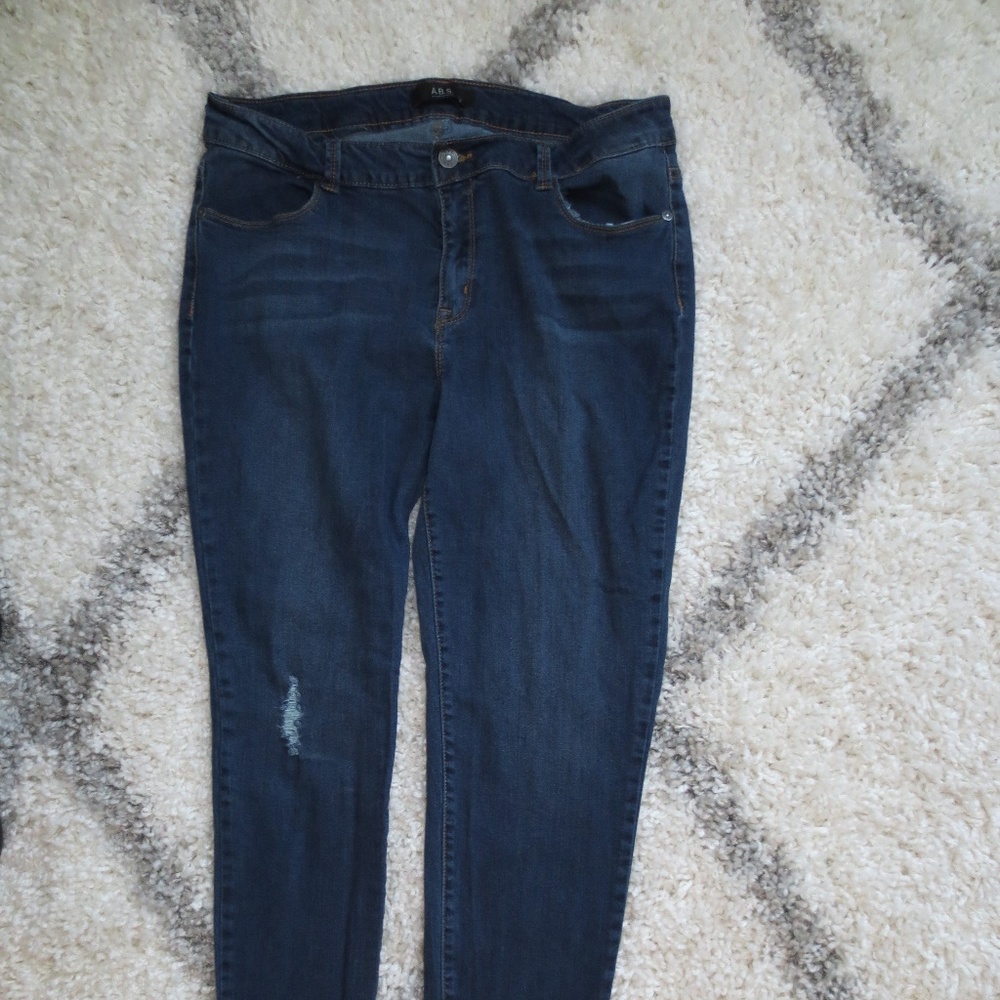 ABS Allen Schwartz Skinny High Rise Stretch Womens